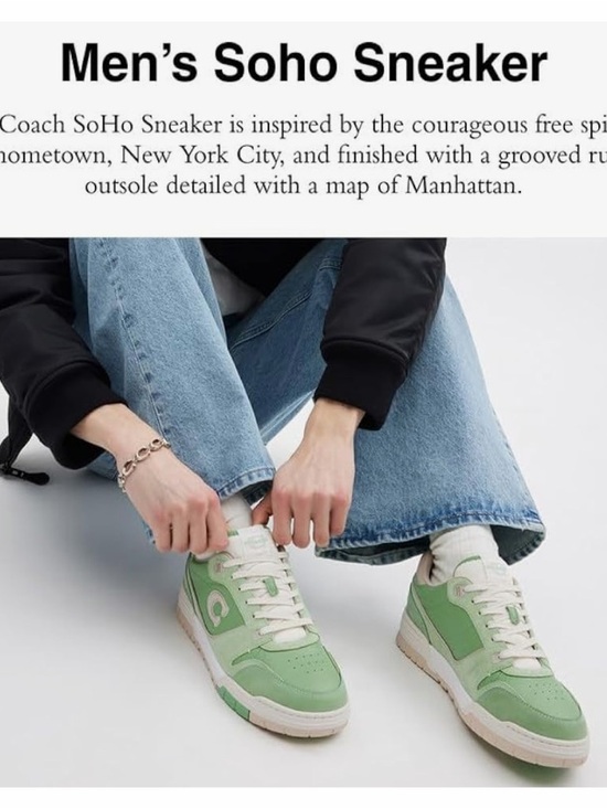 Coach Other - Coach Soho Low-Top Sneaker in Vivid Green NIB Mens SZ 10.5